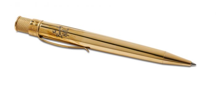 The Beverly Hills Hotel Gold retro logo pen