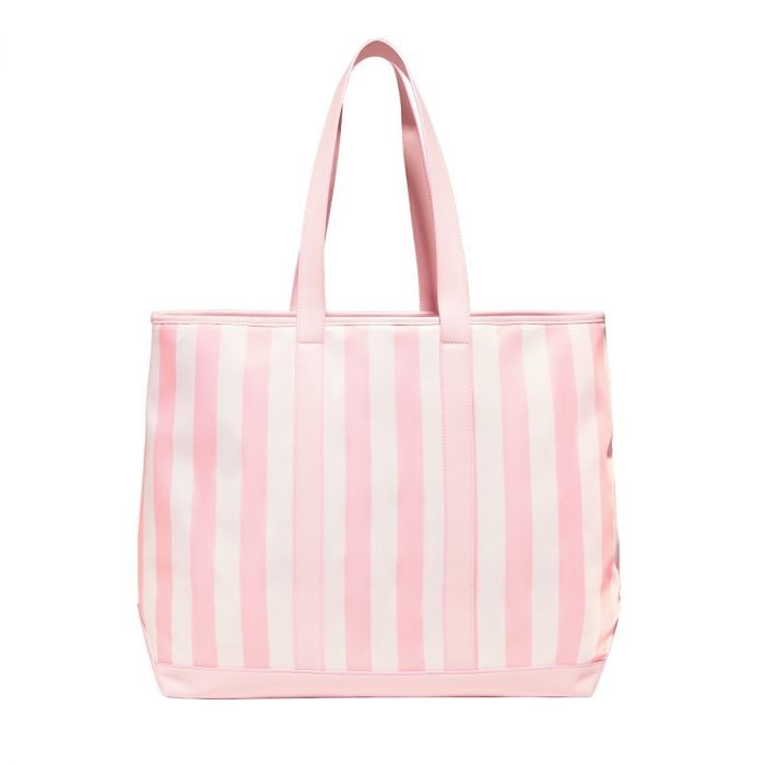 Stoney Clover Lane x The Beverly Hills Hotel pink striped large tote bag