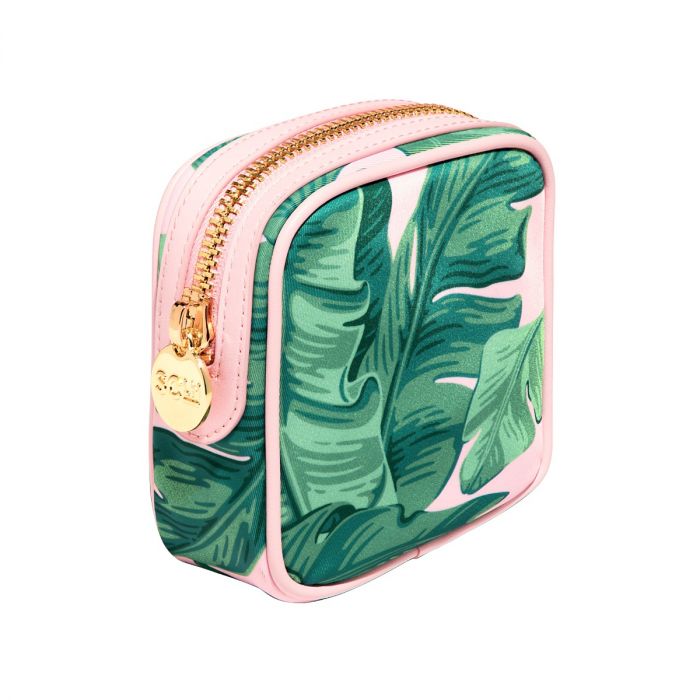 Stoney Clover Lane x The Beverly Hills Hotel banana leaf print mini pouch